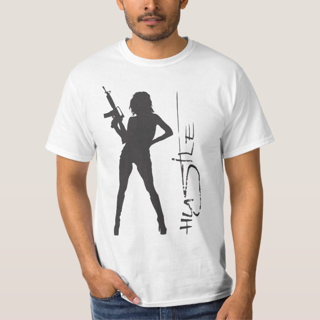 hustle girl T-Shirt (Front)
