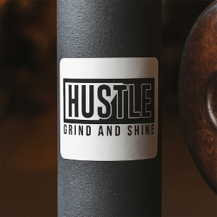 Hustle Grind And Shine Square Sticker