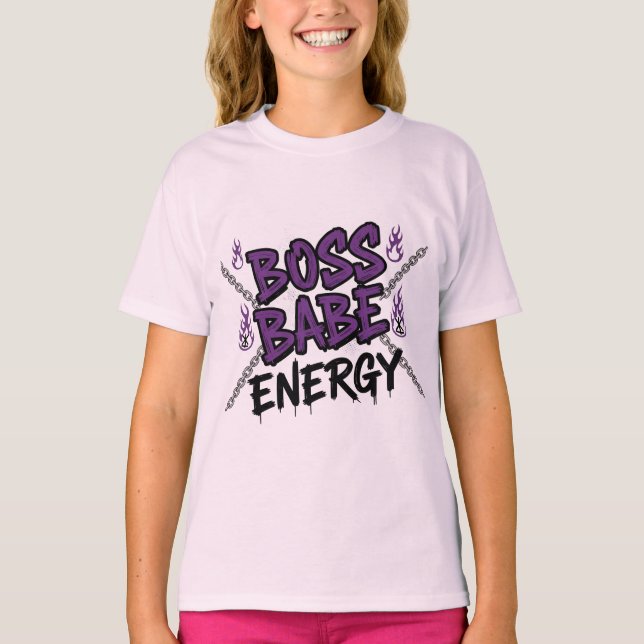 Hustle + Heart – Boss Babe Energy T-Shirt (Front)