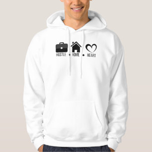 Hustle, Home, Heart: Motivational Comfort Design Hoodie