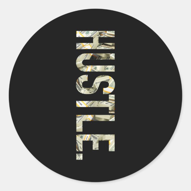 Hustle Money Stack Entrepreneur Christmas Tee  Classic Round Sticker (Front)