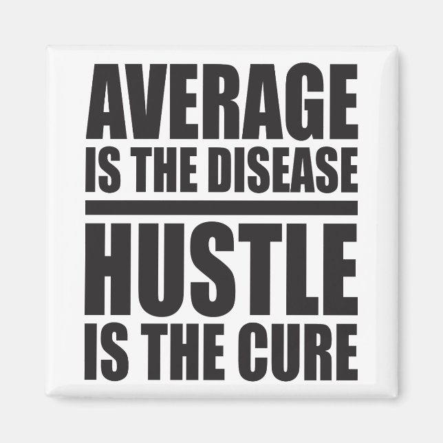 Hustle - Motivational Words Magnet (Front)
