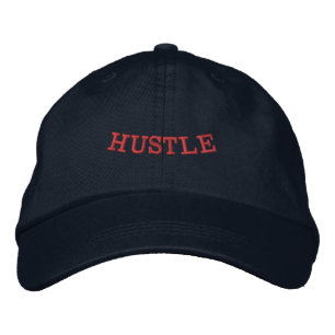 Hustle Printed Navy Colour Goal Getter Fashion-Hat Embroidered Hat