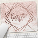 Hustle Rose Gold Marble Blush Pink Faux Glitter Mouse Pad<br><div class="desc">Hustle Rose Gold Marble Blush Pink Faux Glitter Mouse Pad</div>
