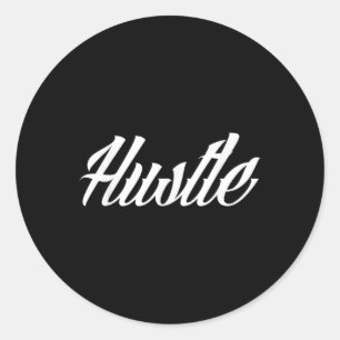Hustle Tattoo Style Classic Round Sticker