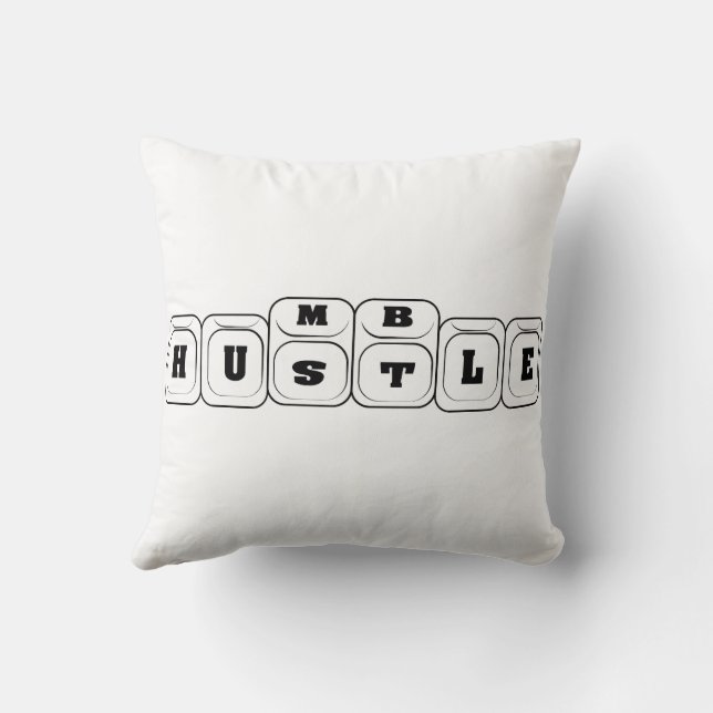 Hustle to humble cushion (Back)