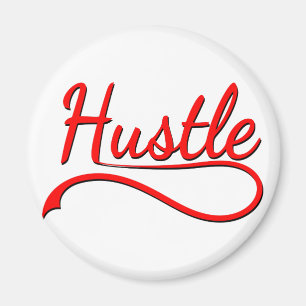 Hustle Typography Art Magnet