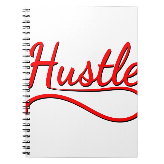 Hustle Typography Art Notebook (Front)