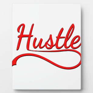 Hustle Typography Art Plaque