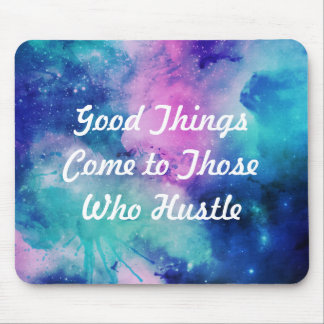Hustle watercolor star galaxy mouse pad