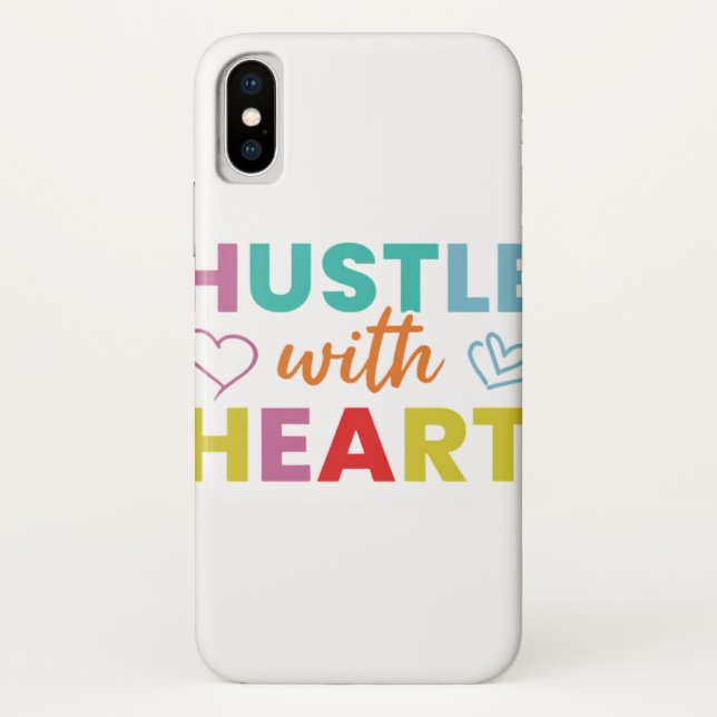 Hustle with Heart Case-Mate iPhone Case (Back)