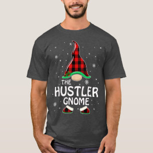 Hustler Gnome Buffalo Plaid Matching Family Christ T-Shirt