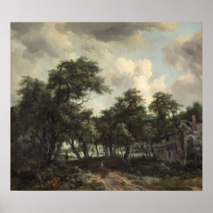 Hut among Trees - Meindert Hobbema Fine Art Poster