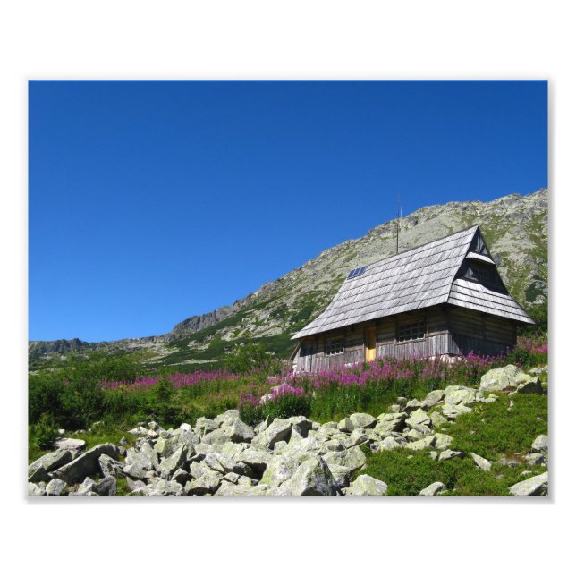 Hut in the Five Ponds Valley, Tatras Photo Print (Front)