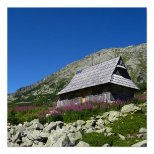 Hut in the Five Ponds Valley, Tatras Poster