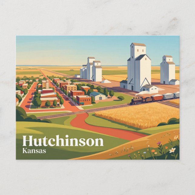Hutchinson Kansas Postcard (Front)