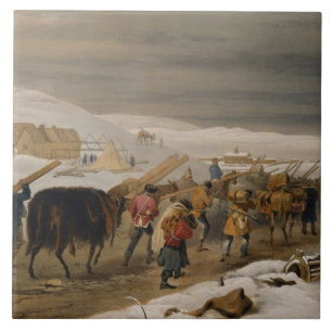 Huts and Warm Clothing for the Army, plate from 'T Tile