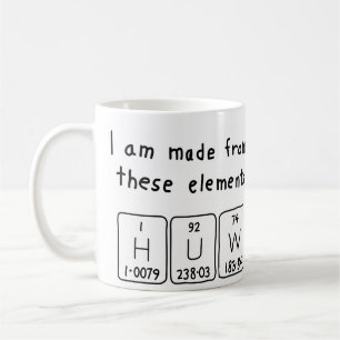 Huw periodic table name mug