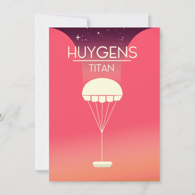 Huygens Titan Space Art Invitation (Back)