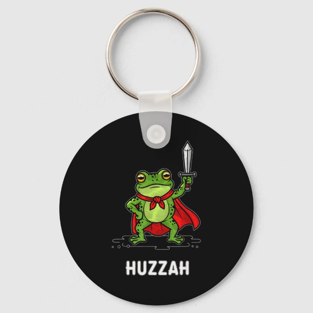 Huzzah Frog  Key Ring (Front)