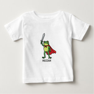 Huzzah Frog Knight Funny Sword Meme Quote   Baby T-Shirt