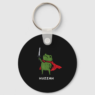Huzzah Frog Knight Funny Sword Meme Quote Key Ring
