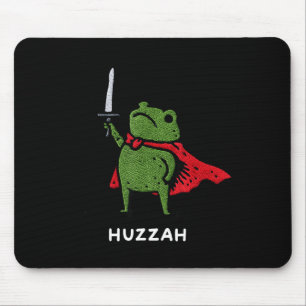 Huzzah Frog Knight Funny Sword Meme Quote Mouse Pad