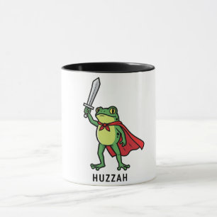 Huzzah Frog Knight Funny Sword Meme Quote Mug