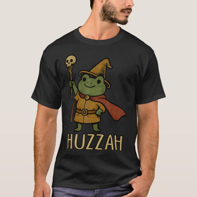 Huzzah Frog Wizard T-Shirt (Front)