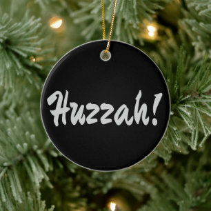 Huzzah! hurrah ceramic tree decoration
