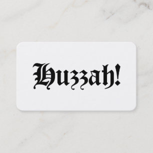 Huzzah! {Mediaeval Typography} Business Card