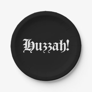 Huzzah! {Mediaeval Typography} Paper Plate