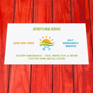HVAC Air Conditioning Business Card