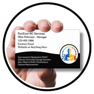 HVAC Air Conditioning Services  Business Card