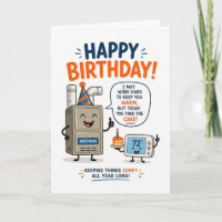 HVAC Birthday Funny Heating Warm Wishes Design