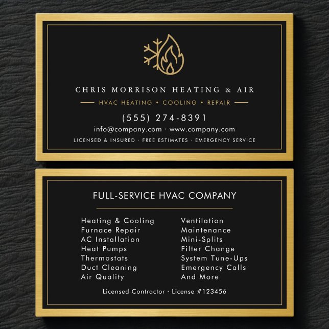 HVAC Company QR Code Business Card (Creator Uploaded)