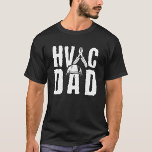 HVAC Dad AC Technician Repairman Blue Collar Fathe T-Shirt