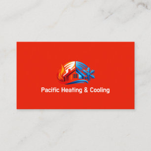 HVAC Heating and Cooling Business Card 