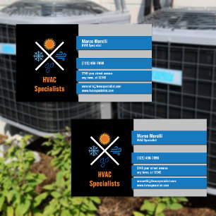 HVAC Heating and Cooling Specialists Business Card