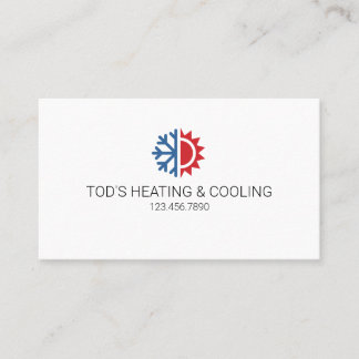 HVAC Heating & Cooling , Air Conditioning Business Card