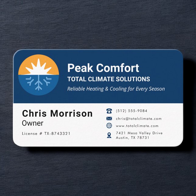 HVAC Heating Cooling Business Card (Creator Uploaded)