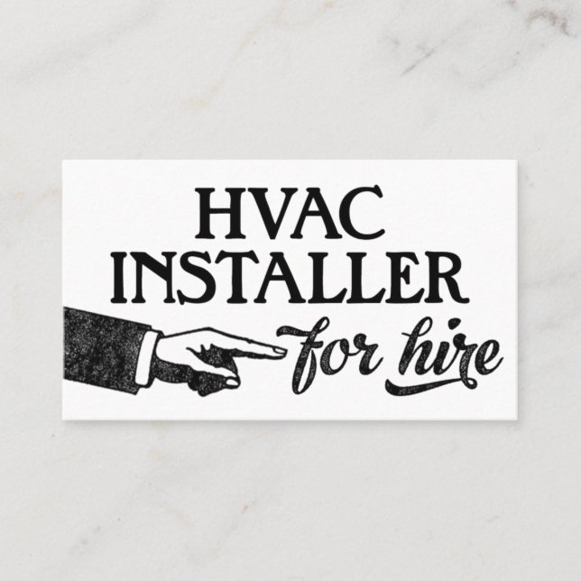 HVAC Installer Business Cards - Cool Vintage (Front)