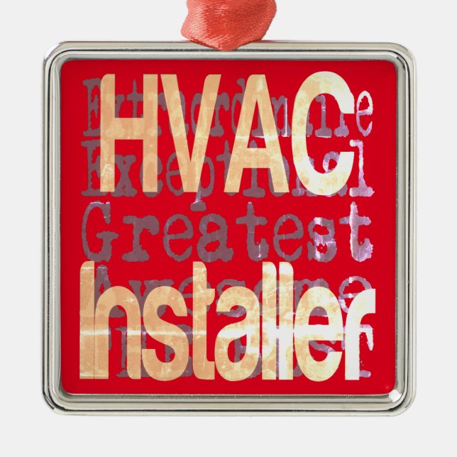 HVAC Installer Extraordinaire Metal Tree Decoration (Front)