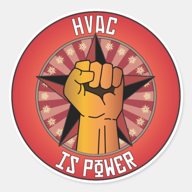 Hvac Is Power Classic Round Sticker (Front)