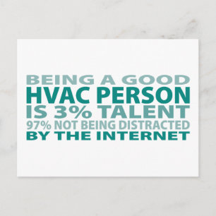 HVAC Person 3% Talent Postcard