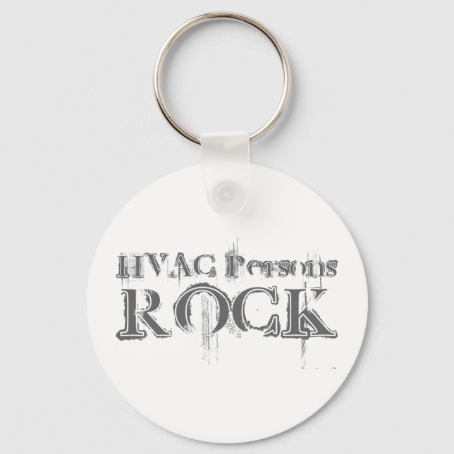HVAC Persons Rock Key Ring (Front)