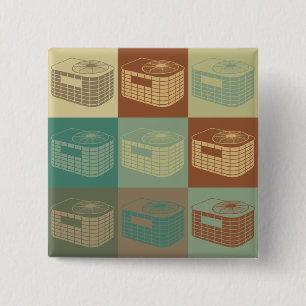 HVAC Pop Art 15 Cm Square Badge