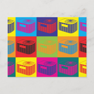 HVAC Pop Art Postcard