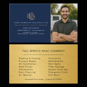 HVAC Repair & Installation Photo Business Card