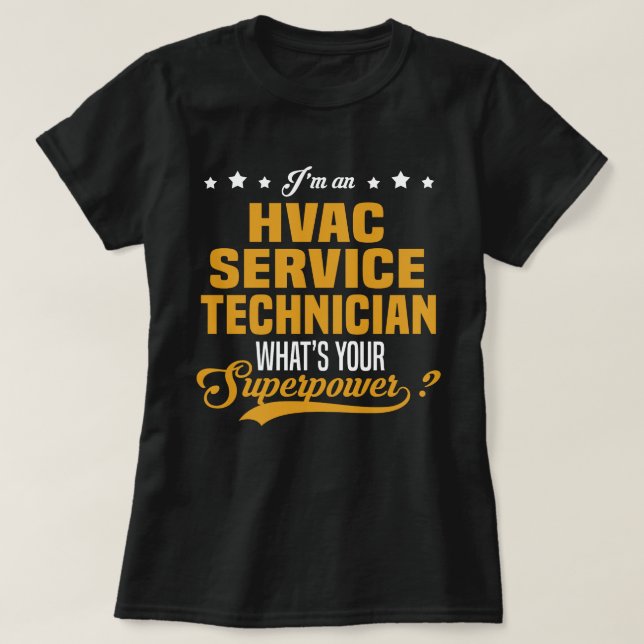 HVAC Service Technician T-Shirt (Design Front)